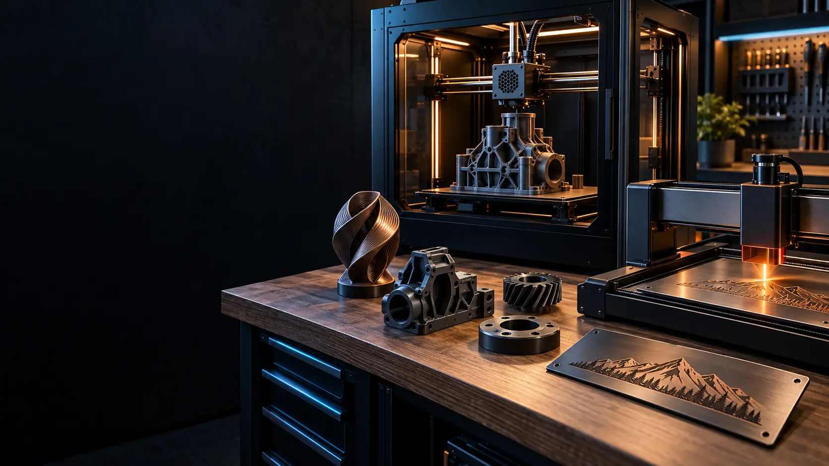 3D-Druck und Lasergravur in der Werkstatt von Alexander Krämer